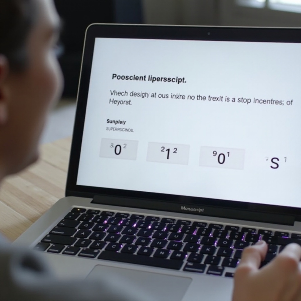 macbook keyboard superscript